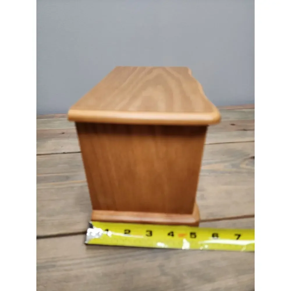 Vintage Croft & Barrow Wooden Jewelry Box Chest 2 Drawer Organizer